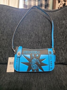 Coach Blue Leather Lil Nas X Limited Edition Shoulder Bag